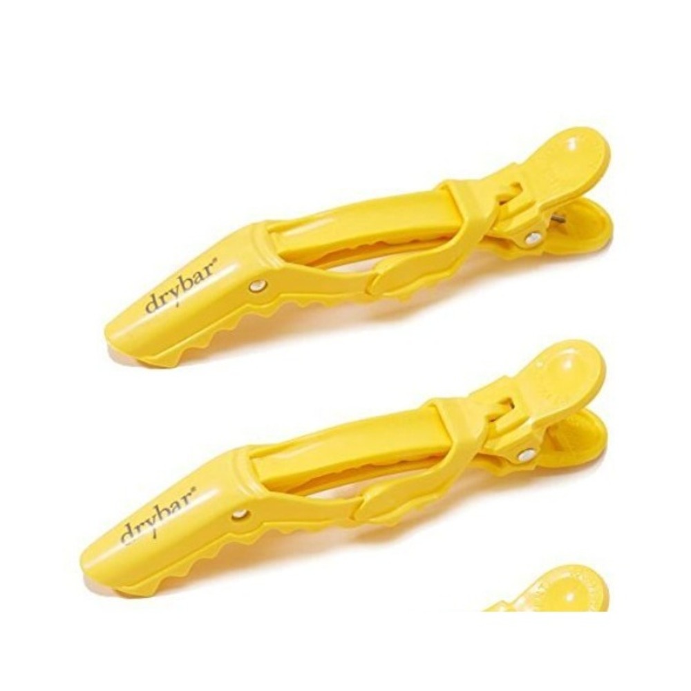 Drybar Hold Me Hair Clips Set of 2 Yellow Alligator Sectioning Clips NEW